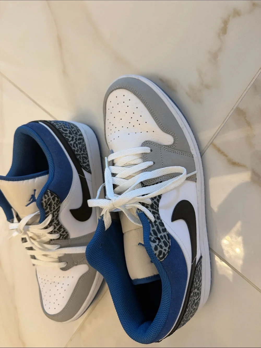 Nike Men’s Low-Top Sneakers in White, Gray, Blue, Black